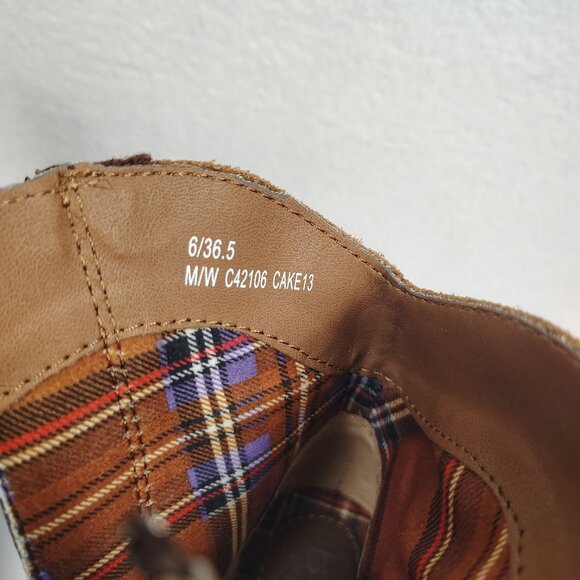 B.O.C. Born Ambrosia Western Suede Boots sz 6 Ankle Zip Studded Cowgirl Booties - Picture 14 of 15